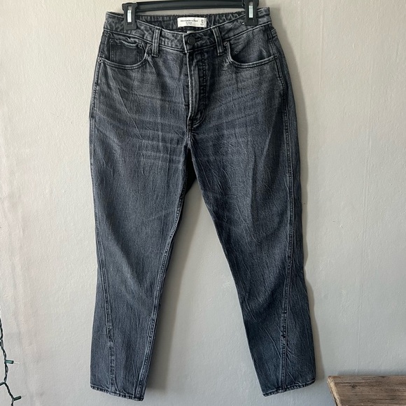 Abercrombie & Fitch Black Curve Love The Skinny High Rise Jeans Size 8 Regular - Picture 1 of 4